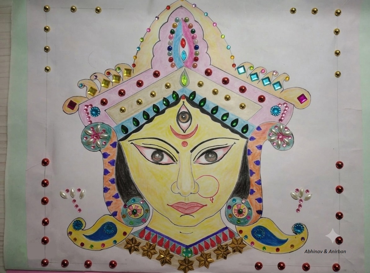 Goddess Durga - Art work done by Anirban and Abhinav Chakrabort